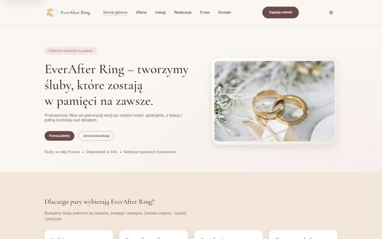 EverAfter Ring — strona dla branży ślubnej