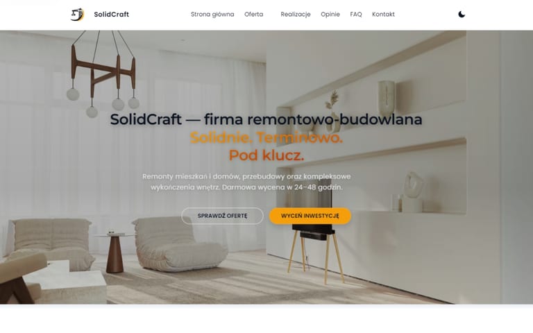 Solidcraft — strona firmy budowlanej